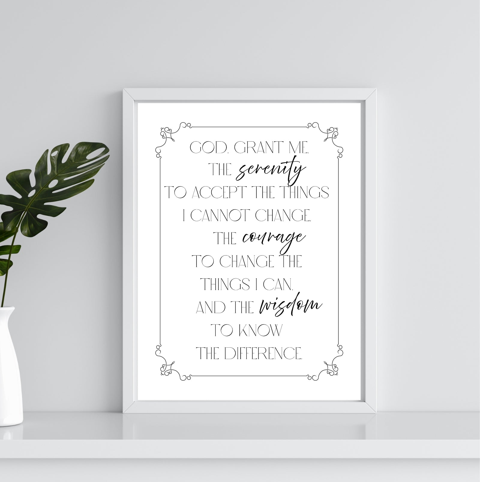 Serenity Prayer | Inspirational Wall Art - Printable Downlod - The Growcademy