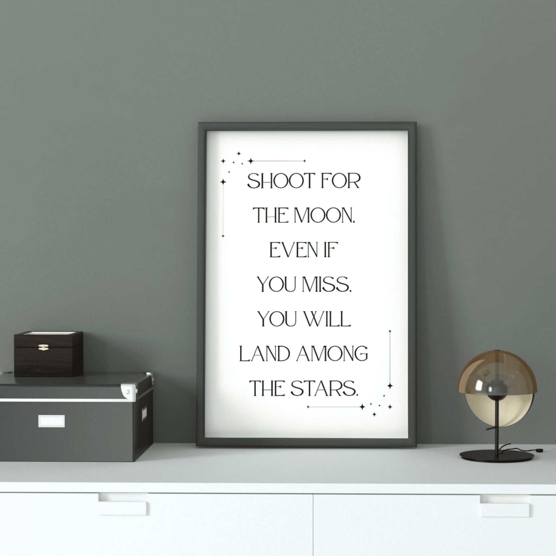 Shoot For the Moon |Inspirational Wall Art or Printable - The Growcademy