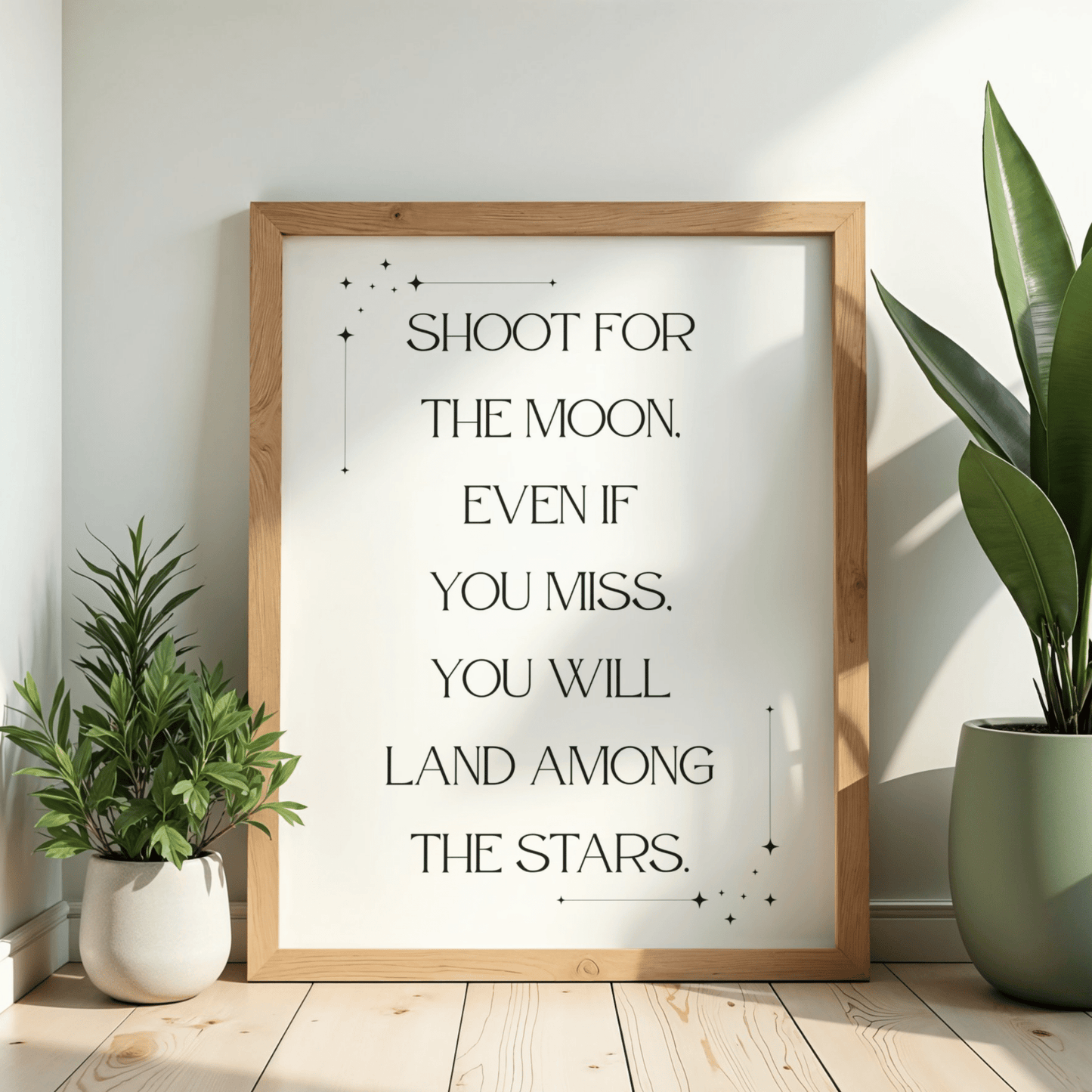 Shoot For the Moon |Inspirational Wall Art or Printable - The Growcademy